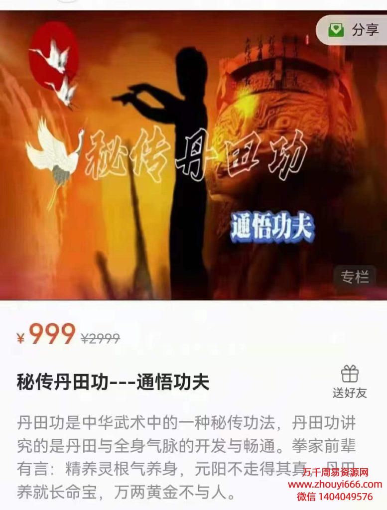 通悟功夫秘传丹田功–视频教程20集