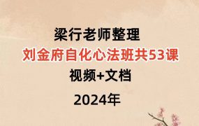 梁行整理的刘金府紫微斗数自化心法班共53课，视频加文档