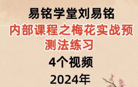 易铭学堂刘易铭 内部课程之梅花实战预测法练习4个视频