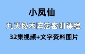 小凤仙 九天秘术阵法 密训课程 32集视频+文字资料图片