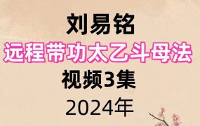 刘易铭远程带功太乙斗母法视频3集，赠送刘易铭祝由公益课1集