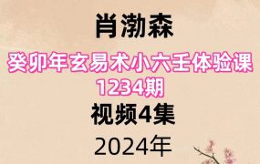 肖渤森，癸卯年玄易术小六壬体验课1234期，视频4集