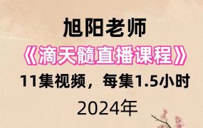 旭阳老师《滴天髓直播课程》 11集视频，每集1.5小时