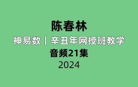 陈春林 神易数｜辛丑年网授班教学21集录音