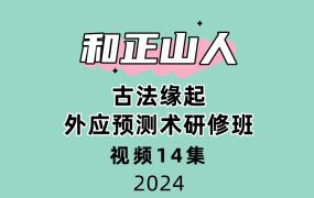 和正山人古法缘起外应预测术研修班14集视频