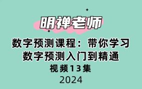 明禅老师数字预测课程：带你学习数字预测入门到精通13集