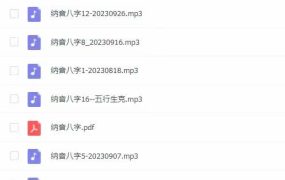 李林升《道家纳音八字》录音17讲+笔记