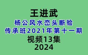 王进武杨公风水峦头断验传承班2021年第十一期线下实录视频13集