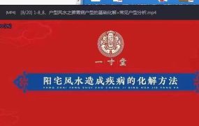 一寸堂张高宇阳宅风水造成的疾病与化解视频20集