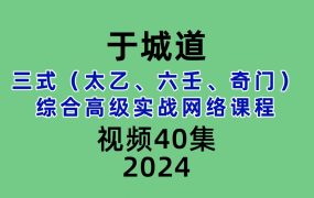 于城道三式（太乙、六壬、奇门）综合高级实战网络课程40集视频