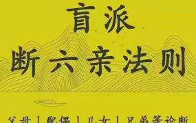 李易懂盲派断六亲法，视频15集