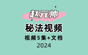 赵元帅秘法视频5集+文档