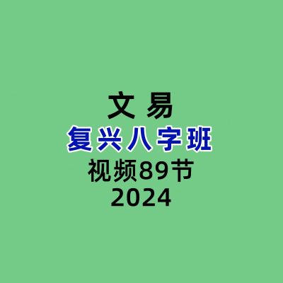 文易复兴八字班89节视频