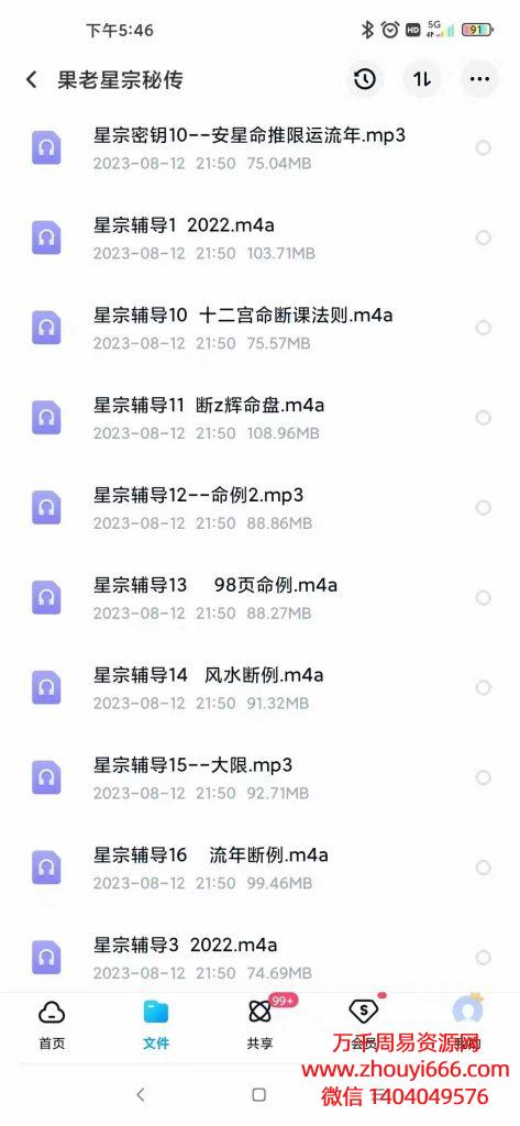 李林升2022年果老星宗秘传（又名七政四余）18节录音加笔记113页
