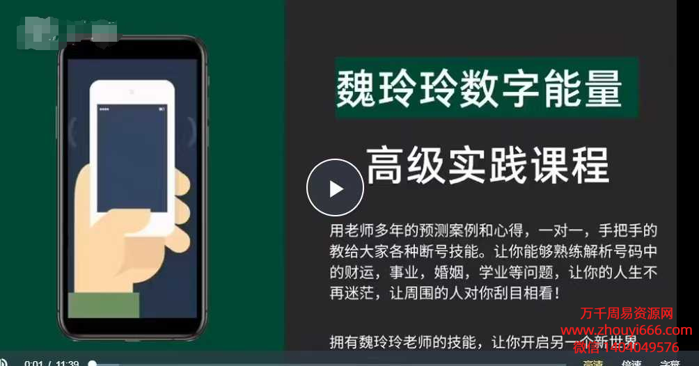 25年魏玲玲数字改运学—高级实践课程 12节视频