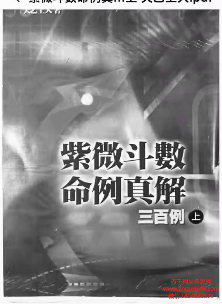 天乙上人《紫微斗数命例真解三百例》 ，上中下3本，PDF电子文档
