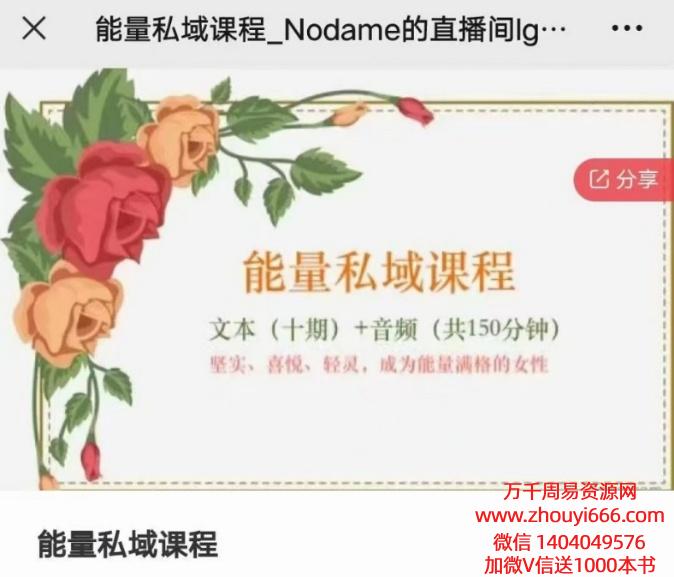 25年花痴女巫能量私域课程22个文件  音频+文档