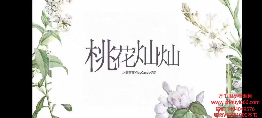 知名微⁠博‎大V Cassie忆玥⁠桃‎花灿⁠灿‎面相⁠课‎程，32集，风评不错的一套面相课