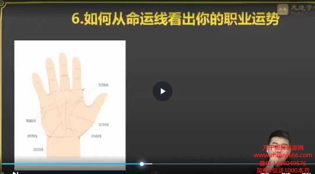 侯宗哲掌纹解读 十六章 视频课