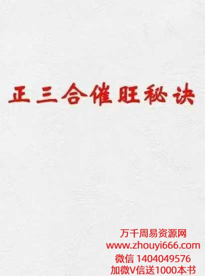 杨家成宇光真师-《正三合催旺秘诀秘籍绝无雷同》350页