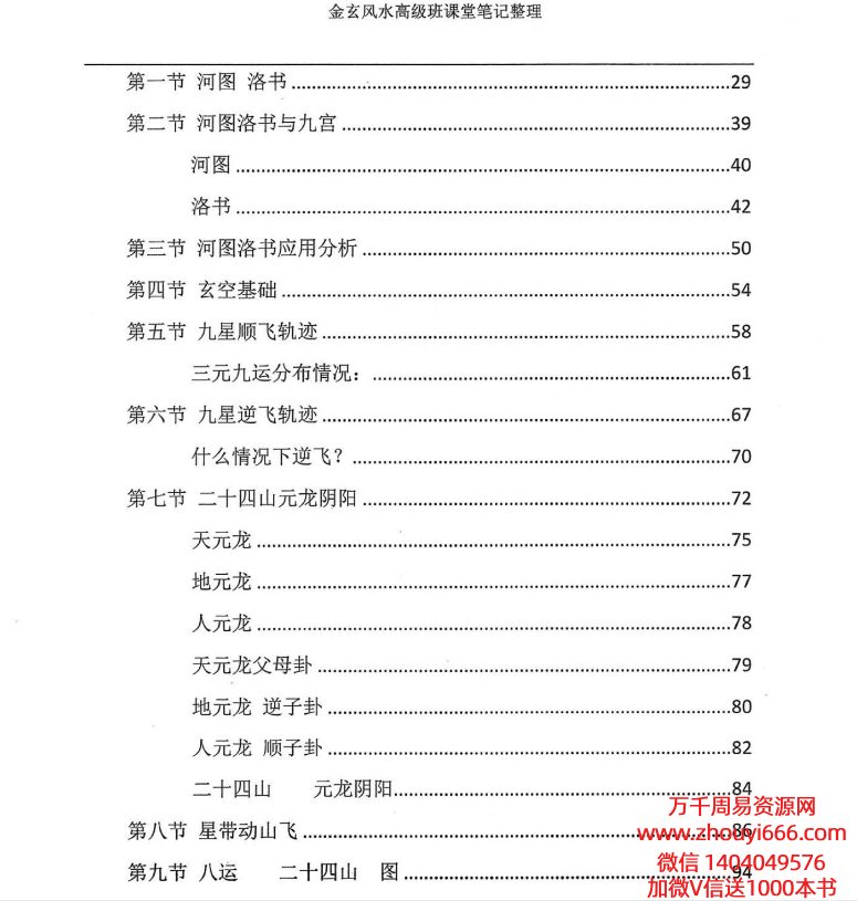 【合集】宋国元《金玄风水高级班全程课堂笔记》上下2册