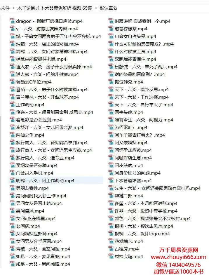 木子论易庄卜六爻案例解析 视频65集，干货满满～