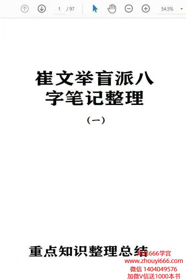 崔文举盲派八字笔记整理第一部，97页