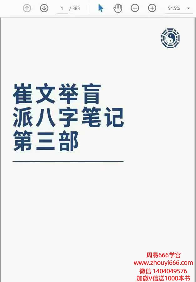 崔文举盲派八字笔记整理第三部，383页