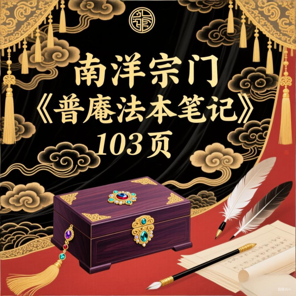 南洋宗门《普庵法本笔记》103页手抄本