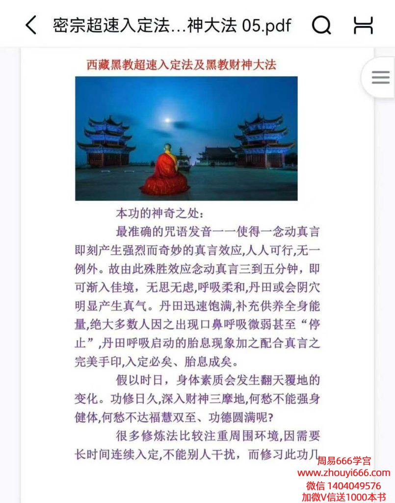 密宗超速入定法及黑教迎财神法（文档+音频）